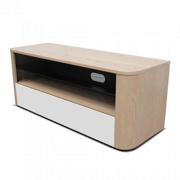 Alphason Hugo ADH1260 Light Oak / White Soundbar Ready TV (up to 60") Cabinet