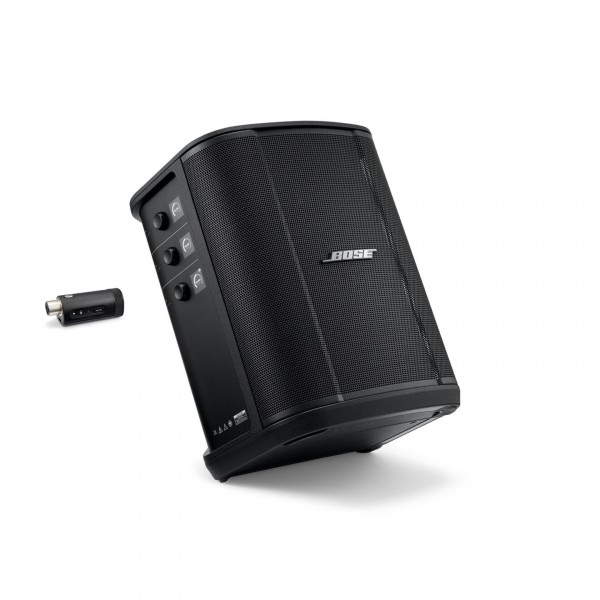 Bose S1 Pro+ Battery Powered PA System with WT-XLR Transmitter - Front, Angled