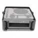 UDG Pick Foam Flight Case S, Silver - Rear Open (Turntable Not Included)