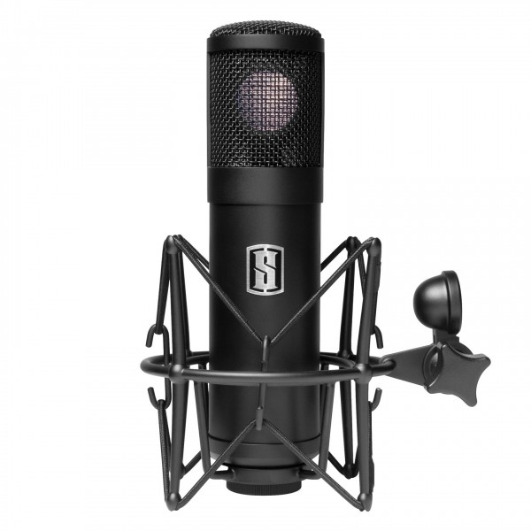 Slate Digital ML-1 Modeling Microphone, Black - Front w/ Shock Mount