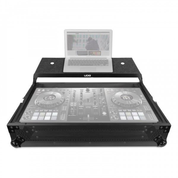UDG FlightCase DDJ-800 + (Laptop), Black - Front Open (Controller and Laptop Not Included)