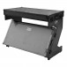 Portable Z-Style DJ Table, Black - Angled Empty