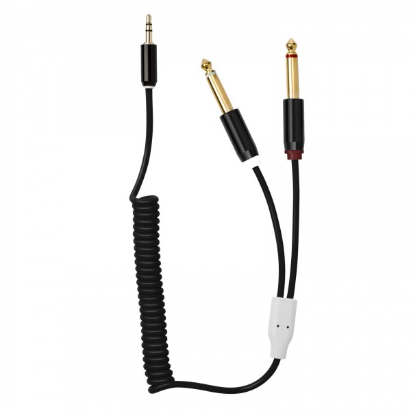 MyVolts Candycords 3.5mm to 6.35mm Mono Y-Cable - 40cm, Liquorice - Main