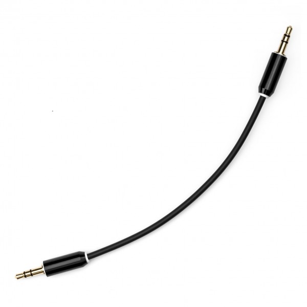 MyVolts Candycords 3.5mm Straight Stereo Jack Cable - 15cm, Liquorice - Main