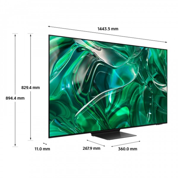 Samsung 65" S95C Smart TV, Dimensions Chart