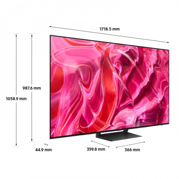 Samsung 77" S90C OLED 4K HDR Smart TV - dimensions