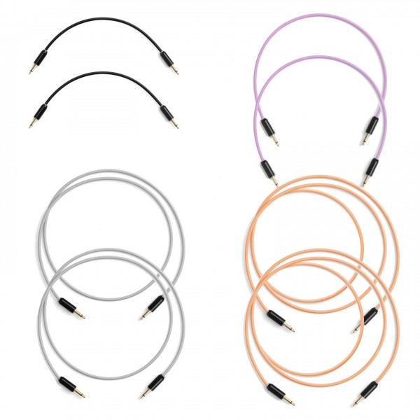 MyVolts Candycords Halo 3.5mm Mono Jack Cable 2-Pack, 15cm, Sunset - Full Contents