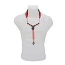 BG SAT Saxophone Zen Strap, Metal Snap Hook, Red