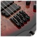 G4M 972 Fanned Fret Bass Guitar, Red Burl Burst