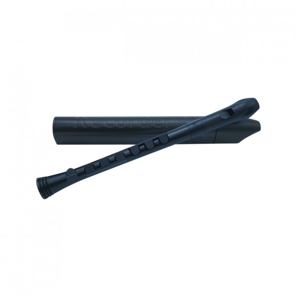 Nuvo Recorder+ with Hard Case,German Fingering, Black and Black Case