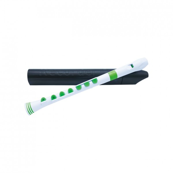 Nuvo Recorder+ with Hard Case, German Fingering, White and Green case