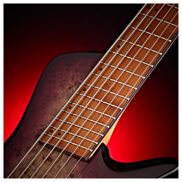 G4M 972 Fanned Fret 6-String Bass Guitar, Purple Burl Burst