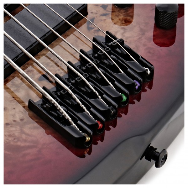 G4M 972 Fanned Fret 6-String Bass Guitar, Purple Burl Burst