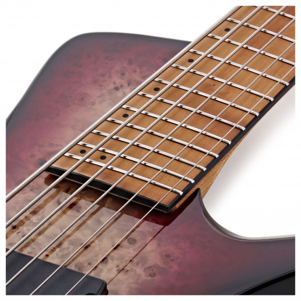 G4M 972 Fanned Fret 6-String Bass Guitar, Purple Burl Burst at