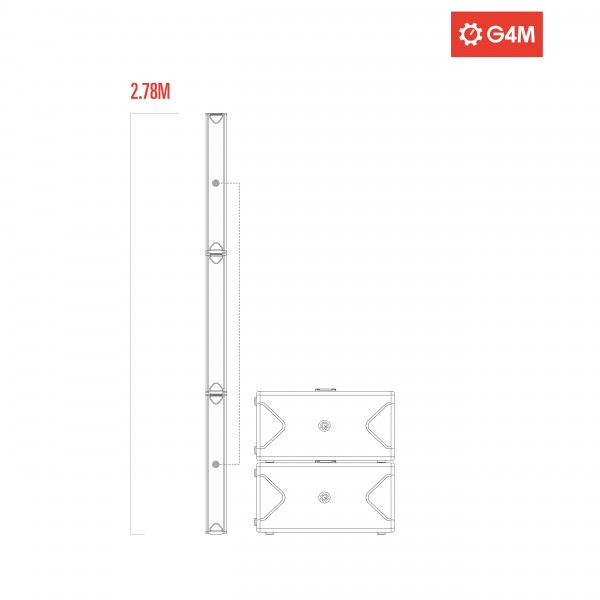 G4M Modular Column PA System - Line Array Bundle