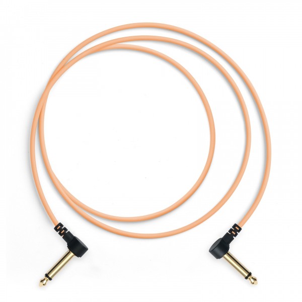 MyVolts Candycords Pedal Cable, 6.35mm Angled Jack, 150cm, Sunset Peach
