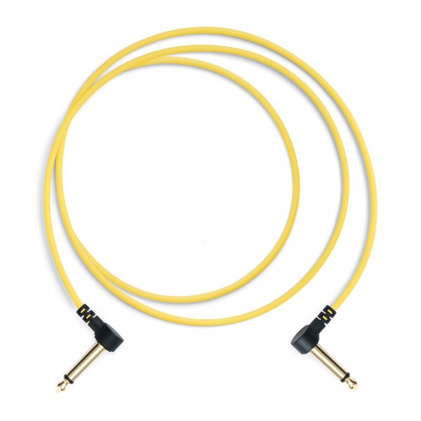 MyVolts Candycords Pedal Cable, 6.35mm Angled Jack, 150cm, Pineapple Yellow