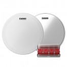 Evans HD Dry Coated Snare Drum Head, Hazy 300 & EQ PODS Pack, 14''