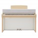 G4M High Top Upright Piano, Maple & White