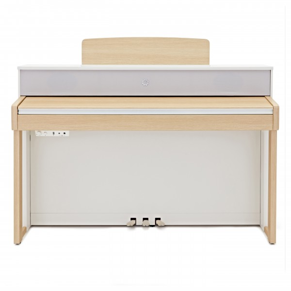 G4M High Top Upright Piano, Maple & White