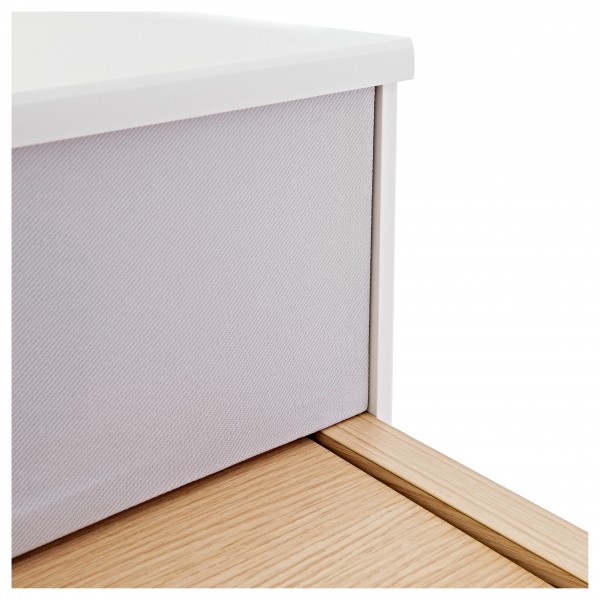 G4M High Top Upright Piano, Maple & White