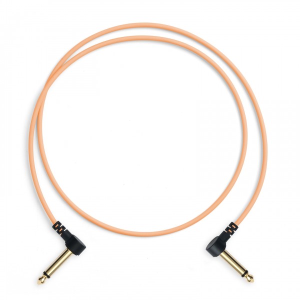 MyVolts Candycords Pedal Cable, 6.35mm Angled Jack 35cm, Sunset Peach