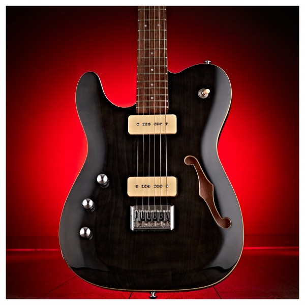 G4M 734 Left Handed SH Electric Guitar, Trans Black
