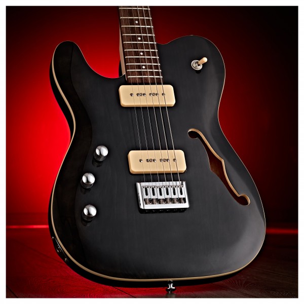 G4M 734 Left Handed SH Electric Guitar, Trans Black
