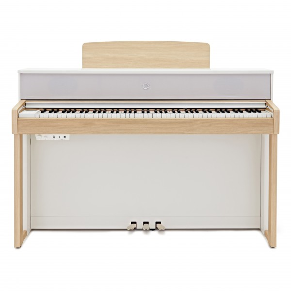 G4M High Top Upright Piano, Maple & White, with Stool