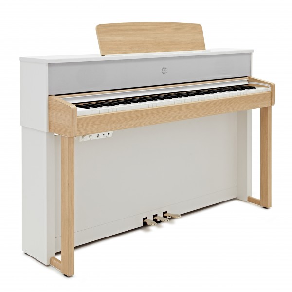 G4M High Top Upright Piano, Maple & White, with Stool