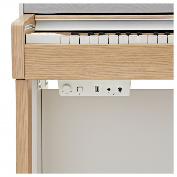 G4M High Top Upright Piano, Maple & White, with Stool