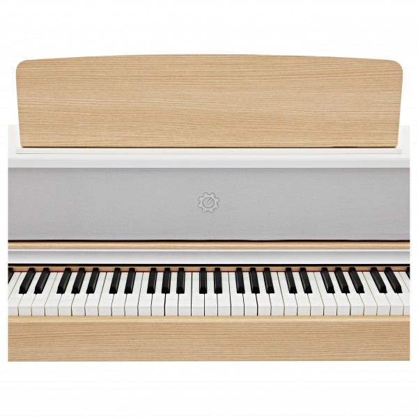 G4M High Top Upright Piano, Maple & White, with Stool
