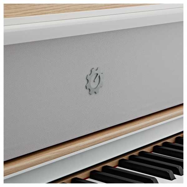 G4M High Top Upright Piano, Maple & White, with Stool