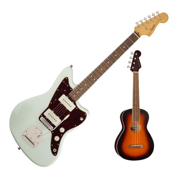 Squier Classic Vibe 60s Jazzmaster, S Blue with FREE Fender Ukulele