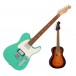 Fender Player Telecaster HH PF, Sf Green with FREE Fender Ukulele