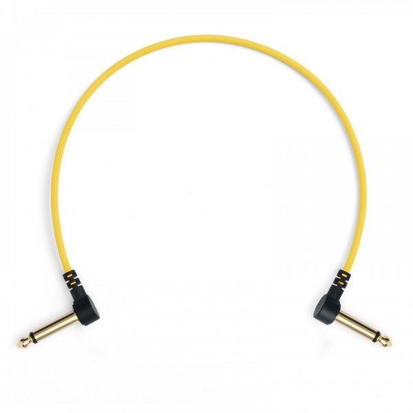 MyVolts Candycords Pedal Cable, 6.35mm Angled Jack 18cm, Pinapple Yellow