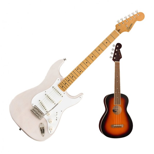 Squier Classic Vibe 50s Strat MN, W Blonde with FREE Fender Ukulele