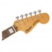 Squier Classic Vibe 70s Jaguar, Surf Green with FREE Fender Ukulele - Guitar Headstock Front