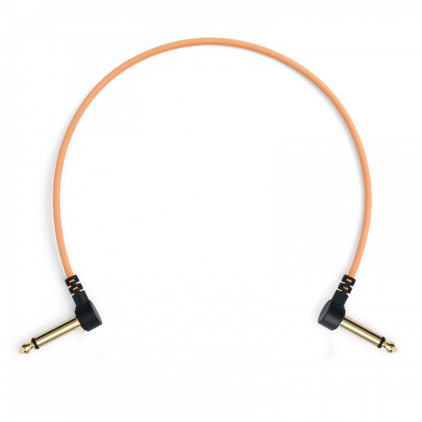 MyVolts Candycords Pedal Cable, 6.35mm Angled Jack 18cm, Sunset Peach