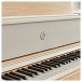 G4M High Top Upright Piano, Maple & White, with Stool