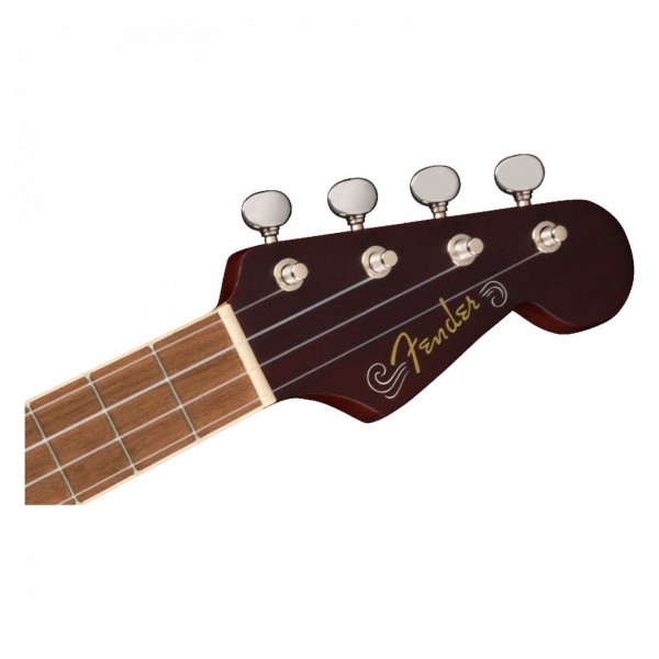Fender Player Stratocaster HSS MN, SF Green with FREE Fender Ukulele - Ukulele Headstock Front