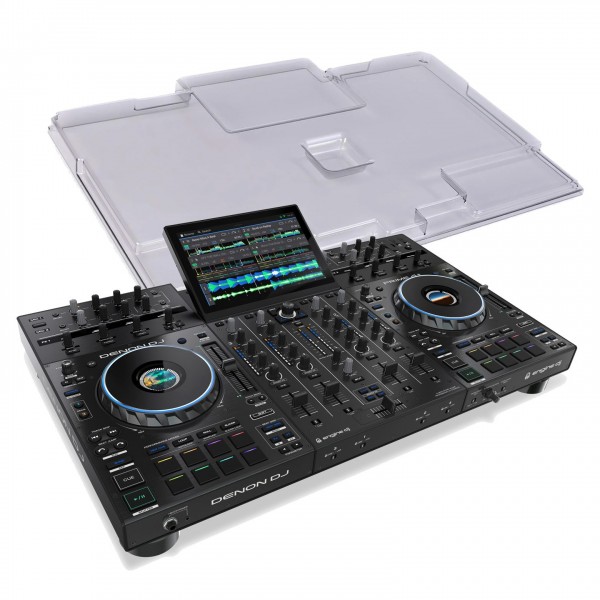 Denon DJ Prime 4 + Standalone DJ Controller with Decksaver Cover - Full Bundle
