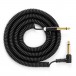 MyVolts Candycords Cable en espiral acodado recto de 6,35 mm 100 cm, negro