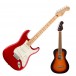Fender Player Stratocaster MN Candy Apple Red w/ FREE Fender Ukulele