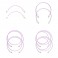 MyVolts Candycords Modular 3.5mm 8-Pack - Various Sizes, Sunset