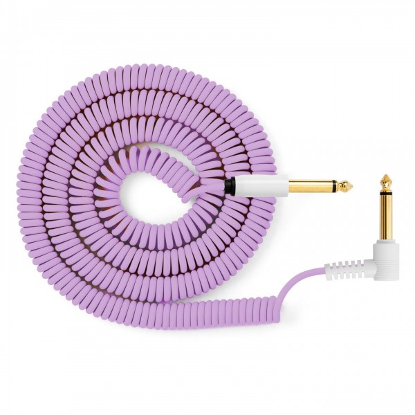 MyVolts Candycords 6.35mm Straight-Angled Coiled Cable 100cm, Jellybean Purple