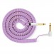 MyVolts Candycords Cable en espiral acodado recto de 6,35 mm 100 cm, morado