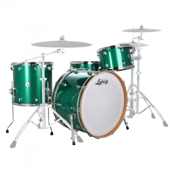 Ludwig Continental 26'' 4pc Shell Pack, Green Sparkle