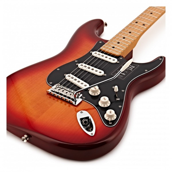 Fender Player Stratocaster Plus Top MN, ACB with FREE Fender Ukulele at  Gear4music