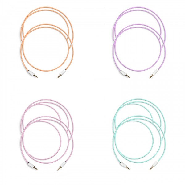 MyVolts Candycords Modular 3.5mm Mono - Long 8-Pack, Various Colours - Full Pack